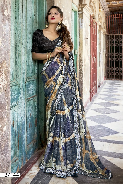 Vallabhi Tajmahal Wholesale Georgette Printed Indian Sarees