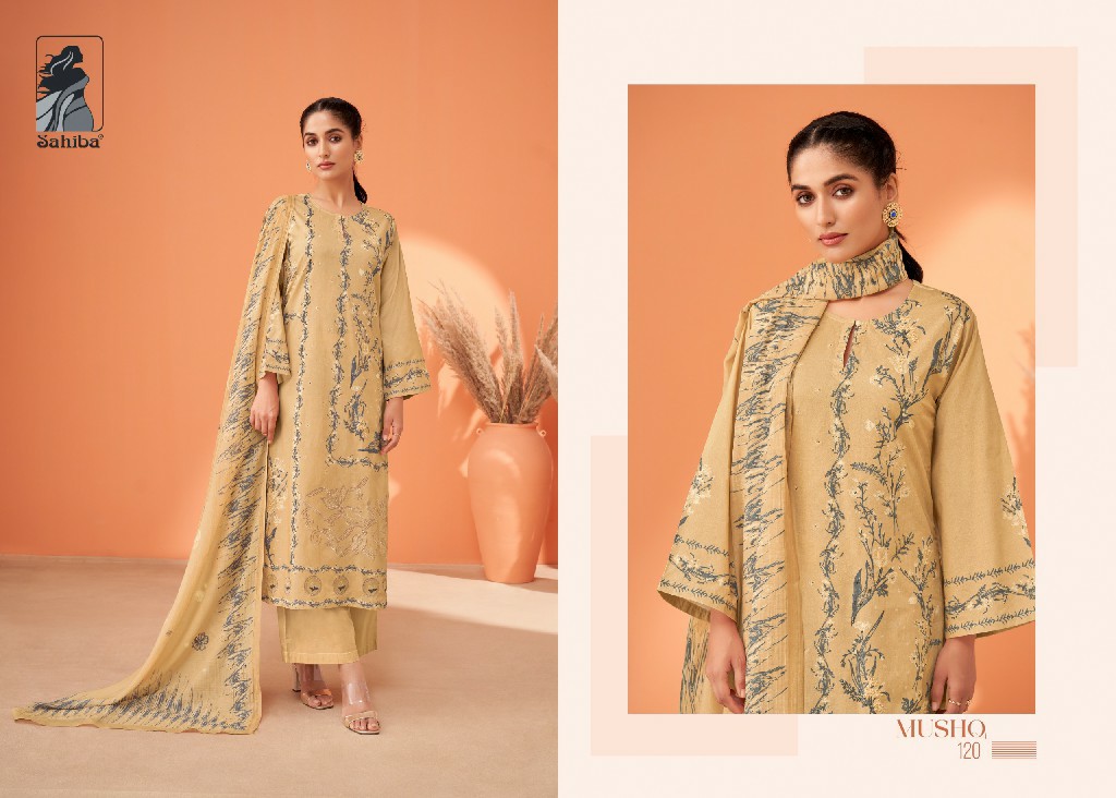 Sahiba Mushq Wholesale Pure Cotton With Embroidery Salwar Suits