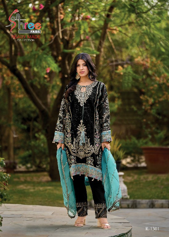 Shree Fabs R-1301 Wholesale Top Organza Embroidery Pakistani Suits