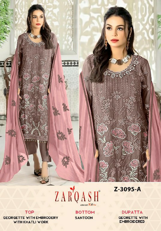 Zarqash Z-3095 Wholesale Indian Pakistani Salwar Kameez