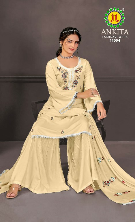 JT Ankita Vol-11 Wholesale Rayon Fabrics With Work Dress Material