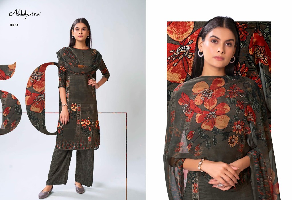 Anmol Tex Nakshatra Pro Vol-50 Wholesale Leon Crepe Printed Dress Material