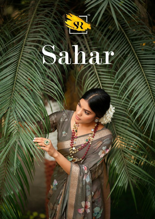 SR Sarees Sahar Wholesale Pure Viscose Satin Digital Print Sarees