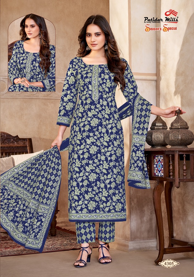 Patidar Seasons Special Vol-43 Wholesale Pure Cotton Printed Dress Material