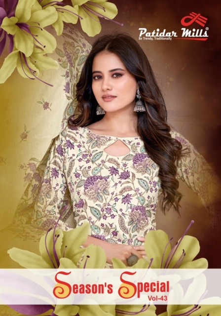 Patidar Seasons Special Vol-43 Wholesale Pure Cotton Printed Dress Material