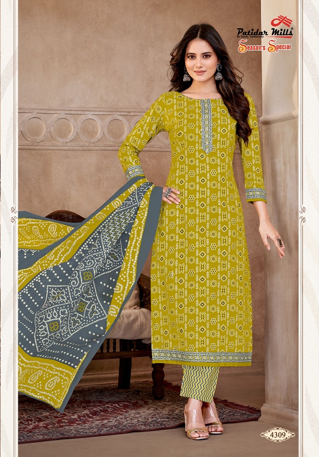 Patidar Seasons Special Vol-43 Wholesale Pure Cotton Printed Dress Material