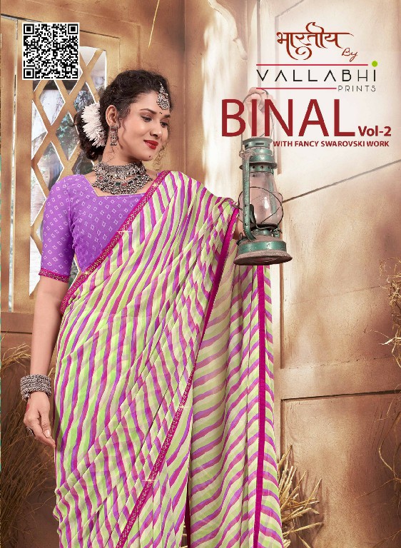 Vallabhi Binal Vol-2 Wholesale Georgette Fabrics Ethnic Sarees