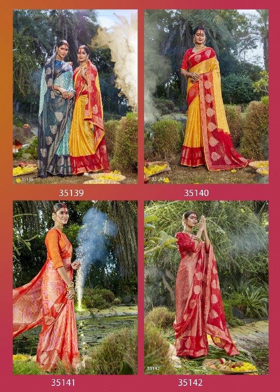 Vallabhi Suraj Ki Lalima Wholesale Brasso Fabrics Indian Sarees