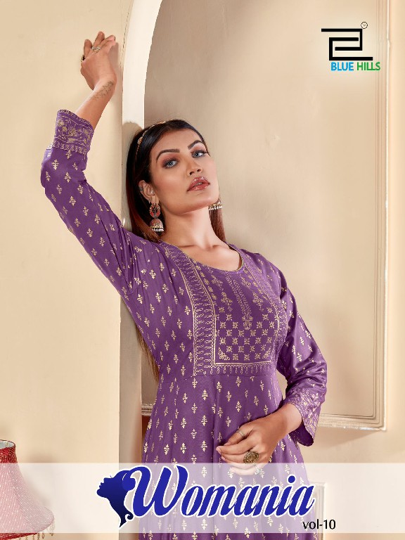 Blue Hills Womania Vol-10 Wholesale Flair Anarkali Kurtis