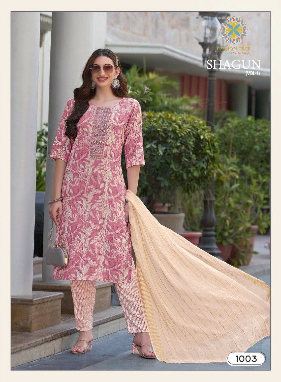 Passion Tree Shagun Vol-1 Wholesale Straight Kurti With Pant And Dupatta