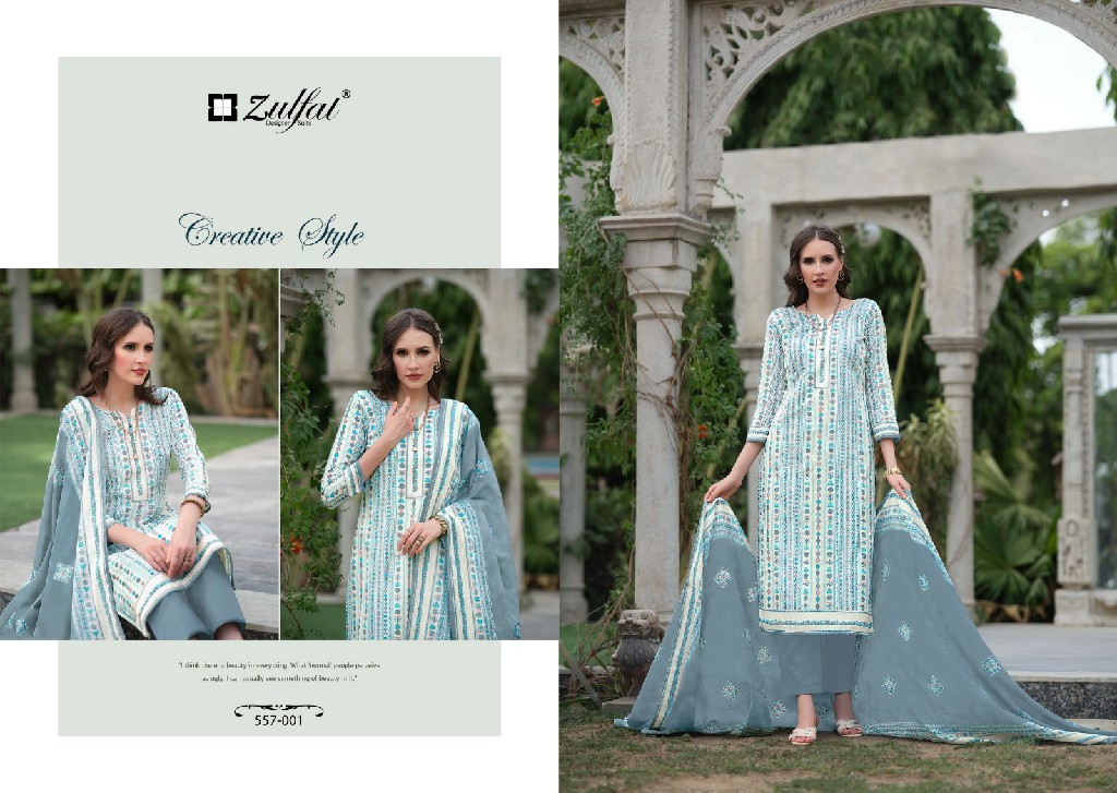 Zulfat Nazrana Vol-3 Wholesale Pure Cotton With Exclusive Print Dress Material