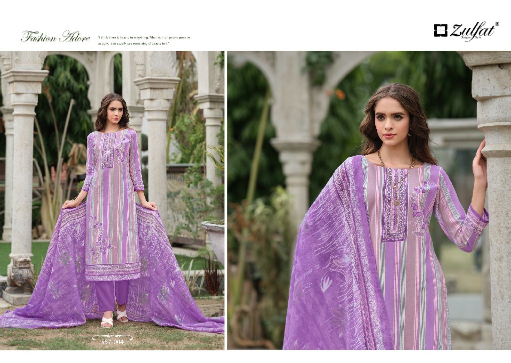 Zulfat Nazrana Vol-3 Wholesale Pure Cotton With Exclusive Print Dress Material