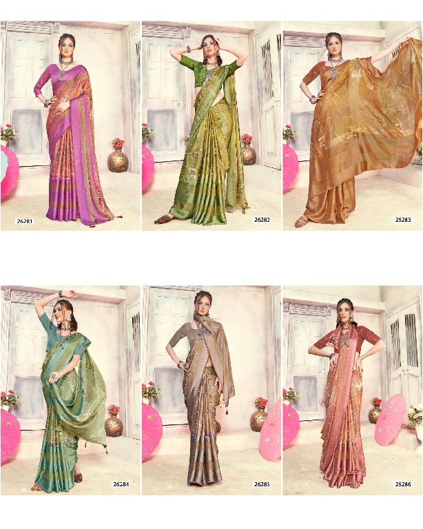 ANGEL PARI VOL 8 BY VALLABHI PRINTS STYLISH OUTFIT BRASSO SAREE WITH BLOUSE