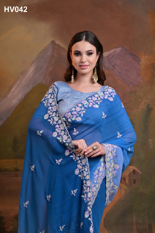 Fashion Berry Kajal Padding Wholesale Soft Georgette Party Wear Sarees