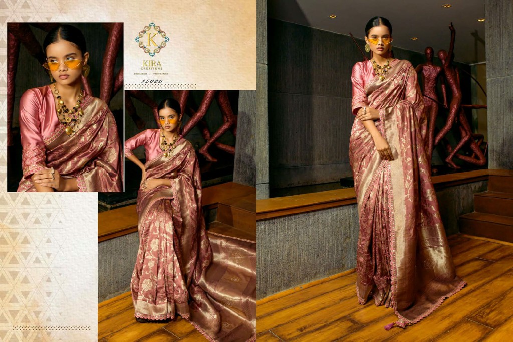 Kira Creations Kosa Silk Wholesale Silk Sarees With Embroidered Blouse Sarees