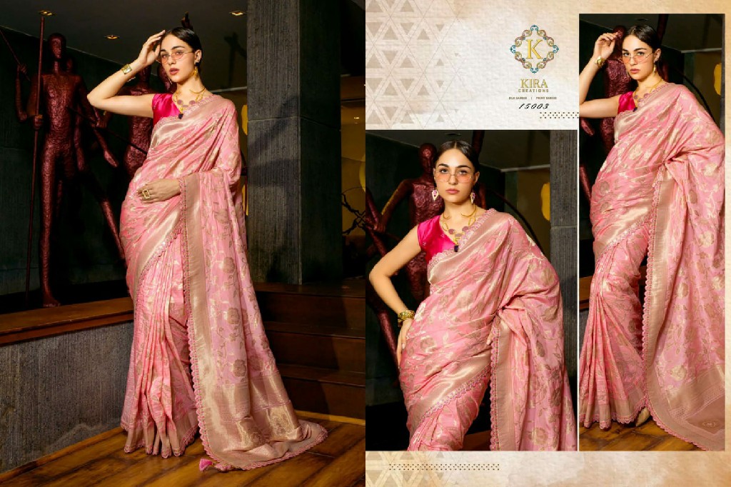 Kira Creations Kosa Silk Wholesale Silk Sarees With Embroidered Blouse Sarees