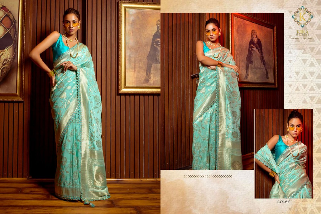 Kira Creations Kosa Silk Wholesale Silk Sarees With Embroidered Blouse Sarees