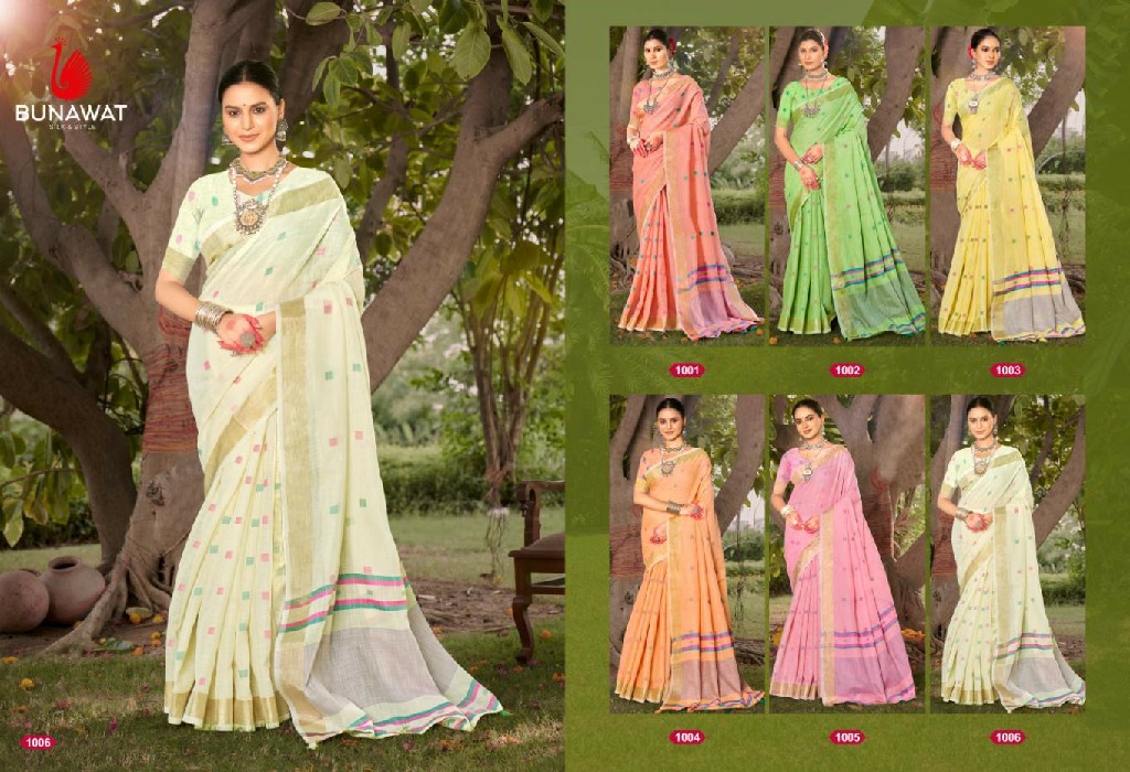 BUNAWAT PADMALEKHA COTTON WEDDING FESTIVAL SESSION SARIS WHOLESALER