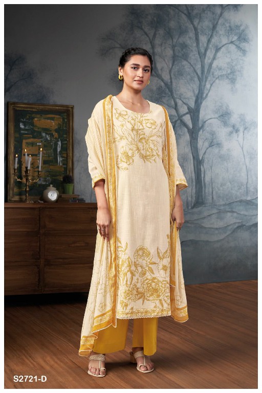 Ganga Dhanvi S2721 Wholesale Premium Cotton With Handwork Suits