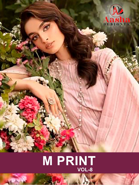 Aasha M Print Vol-8 Wholesale Indian Pakistani Salwar Kameez