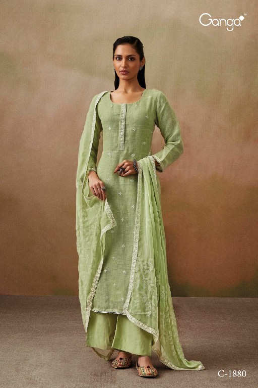 Ganga Sandhya Wholesale Premium Cotton With Embroidery Salwar Suits