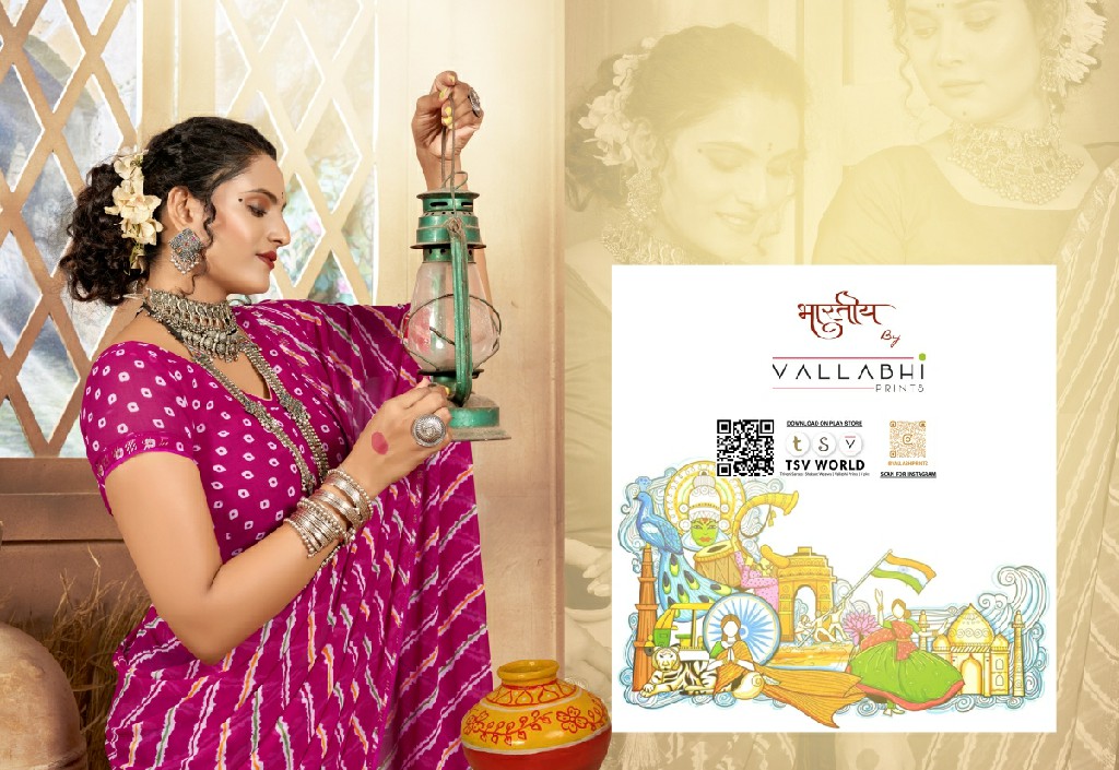 Vallabhi Binal Wholesale Georgette With Swaroski Work Sarees