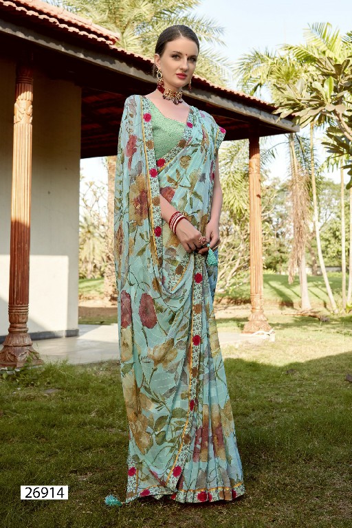 Vallabhi Rudranshi Wholesale Georgette Fabrics Ethnic Sarees