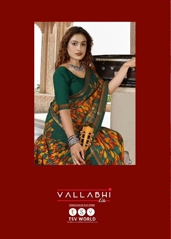 Vallabhi Kadisha Wholesale Georgette Fabrics Ethnic Sarees