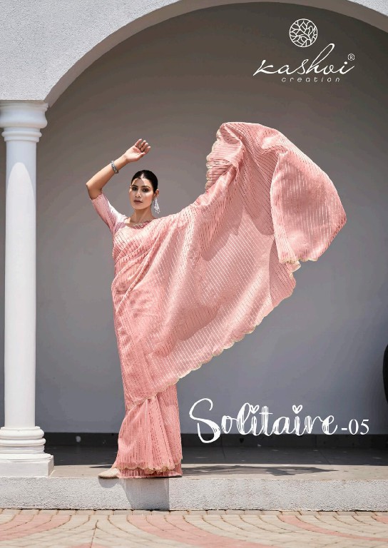 Kashvi Solitaire Vol-5 Wholesale Organza Silk Function Wear Sarees