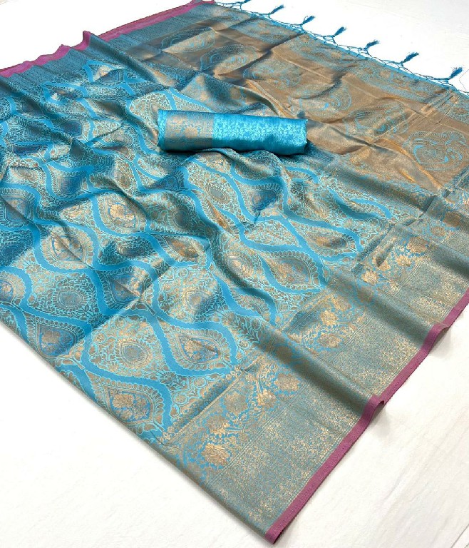 Rajbeer Kalaa Savoy Wholesale Two Tone Handloom Weaving Function Wear Sarees