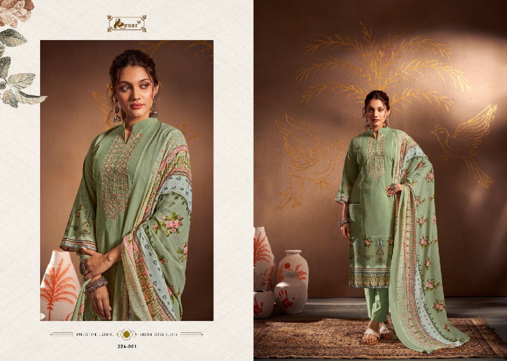 Kesar Naira Vol-60 Wholesale Pure Lawn Cotton With Embroidery Dress Material