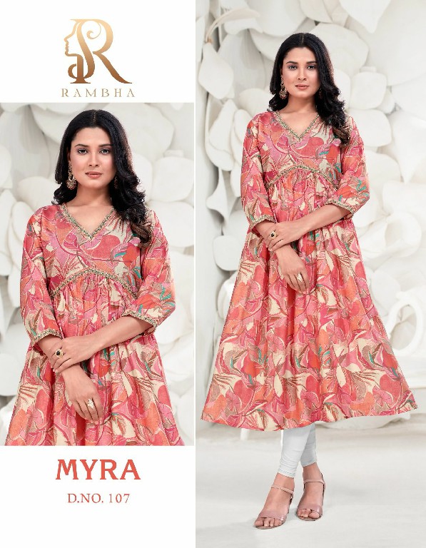 Rambha Myra Wholesale Alia Style Flair Kurtis Combo