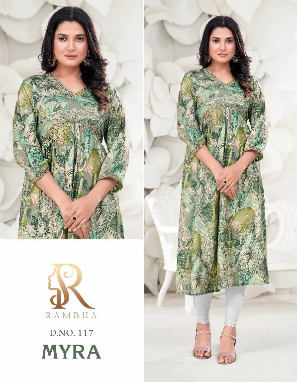 Rambha Myra Wholesale Alia Style Flair Kurtis Combo