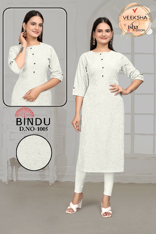 Veeksha Bindu Wholesale Straight With Pocket Combo Kurtis