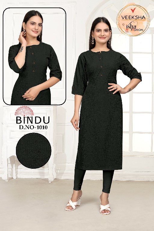 Veeksha Bindu Wholesale Straight With Pocket Combo Kurtis