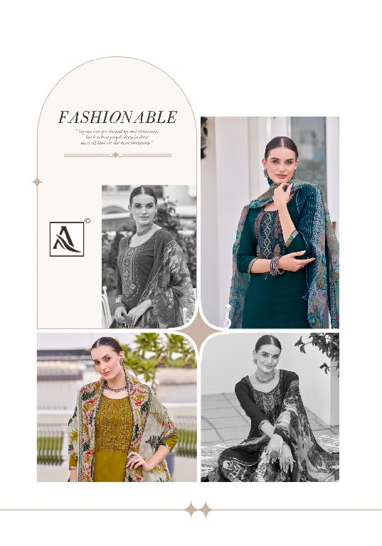 Alok Patiyala Fusion Vol-17 Wholesale Pure Viscose Reyon With Work Dress Material