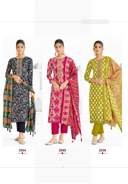 Suryajyoti Priyanka Vol-2 Wholesale Pure Modal Neck Embroidery Dress Material