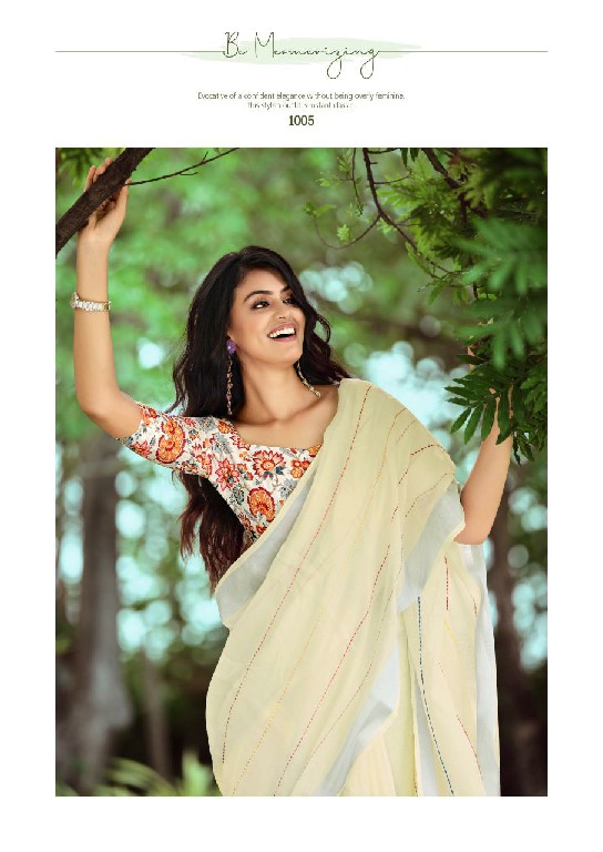 Kashvi Malika Vol-4 Wholesale Linen Work With Fancy Blouse Sarees