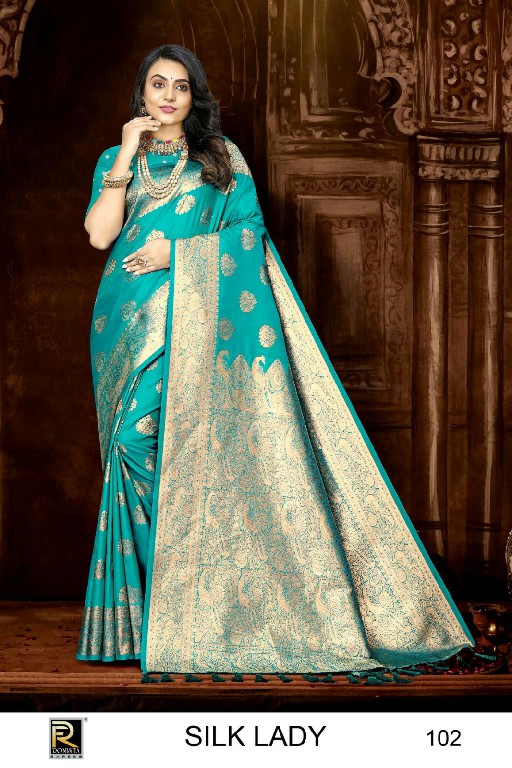 RONISHA SILK LADY BY RANJNA SAREE BANARASI SILK PREMIUM FABRICS SUPER HIT COLLECTION SAREES