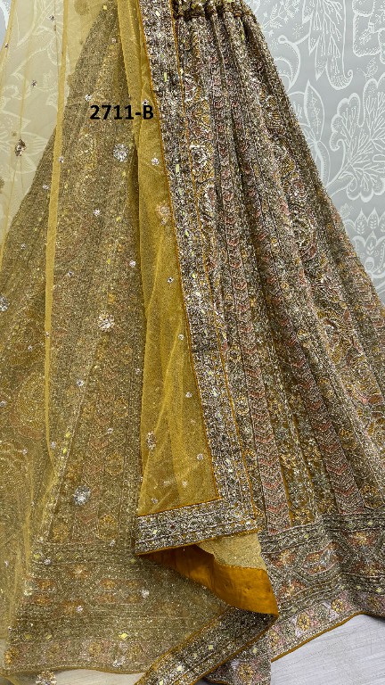 Anjani Art 2711 Wholesale Heavy Net Designer Work Lehengas