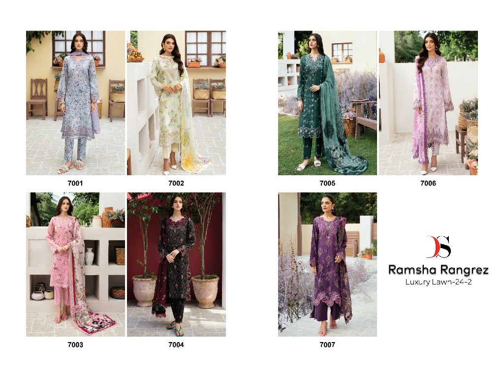 Deepsy Ramsha Rangrez Luxury Lawn-24 Vol-2 Wholesale Indian Pakistani Suits