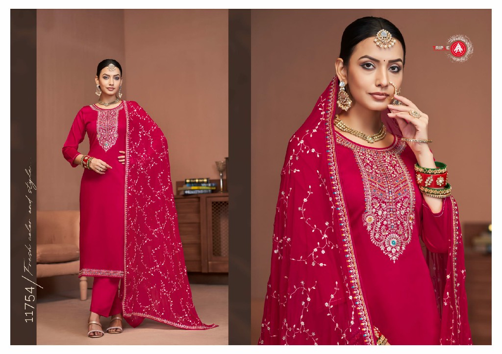 TRIPLE AAA KALARANG KEERAT EDITION 7 ELEGANT WORK UNSTITCH SUIT