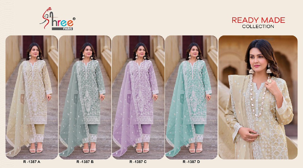 Shree Fabs R-1287 Wholesale Readymade Indian Pakistani Suits