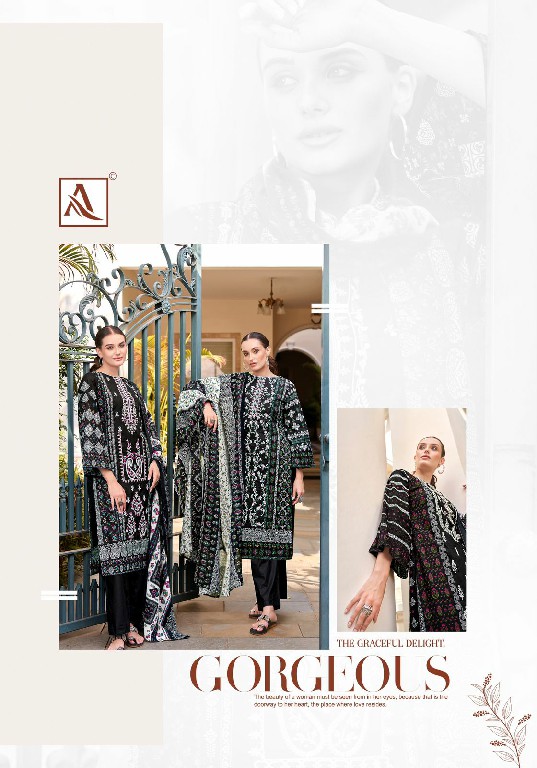 Alok Qudrat Black And White Vol-8 Wholesale Pure Cambric Cotton Dress Material