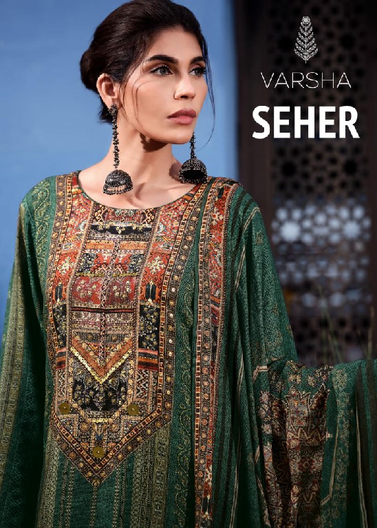 Varsha Seher Wholesale Crepe Digital Printed With Handwork Suits