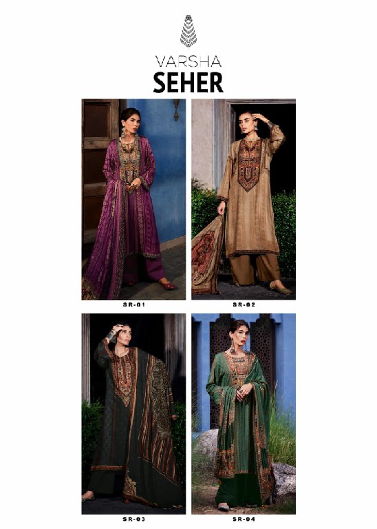 Varsha Seher Wholesale Crepe Digital Printed With Handwork Suits