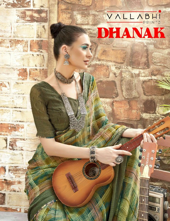 VALLABHI PRINTS DHANAK MOST BEAUTIFUL GEORGETTE SAREE WITH BLOUSE