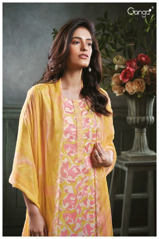 Ganga Mariela S2780 Wholesale Premium Cotton With Neck Work Salwar Suits