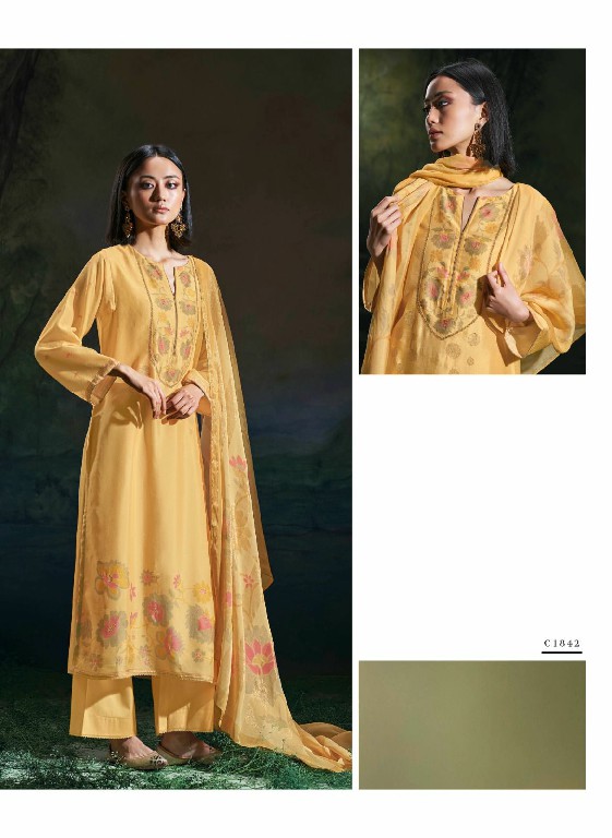 Ganga Azlin Wholesale Premium Bemberg Silk With Hand Work Suits