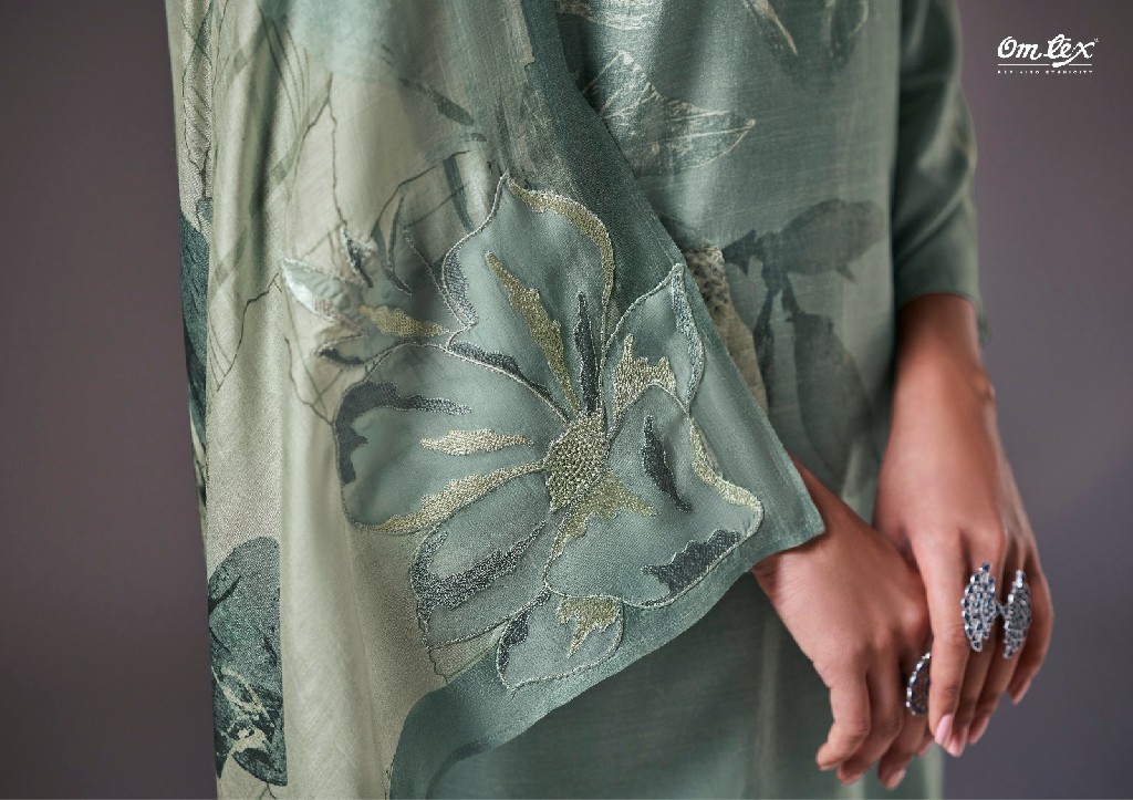Omtex Shiori Wholesale Muslin Linen Digital With Handwork Suits